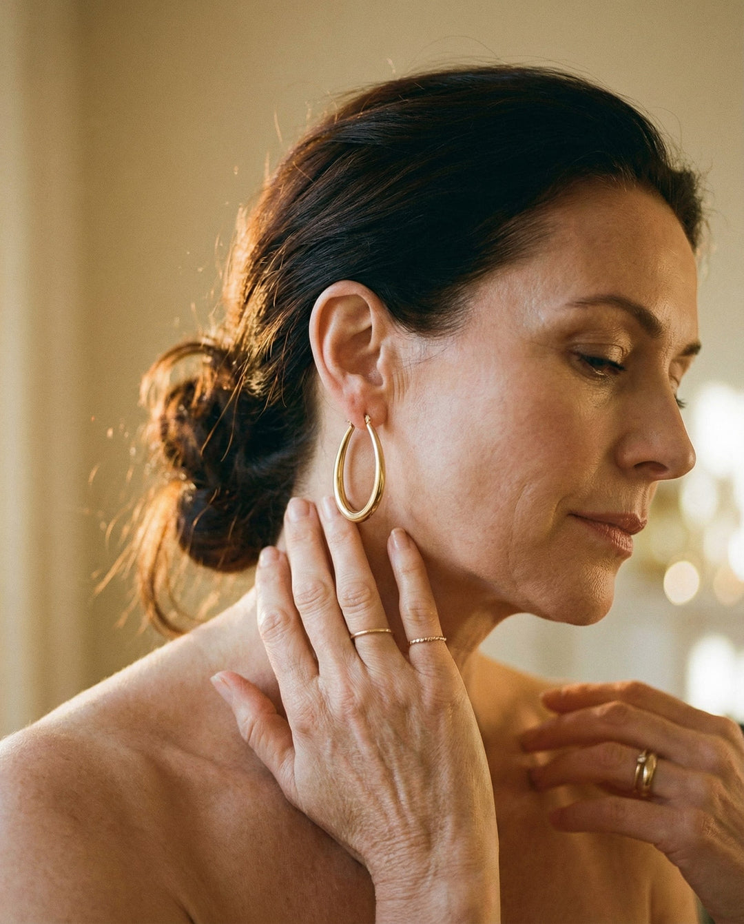 Vintage Gold Hoop Earrings
