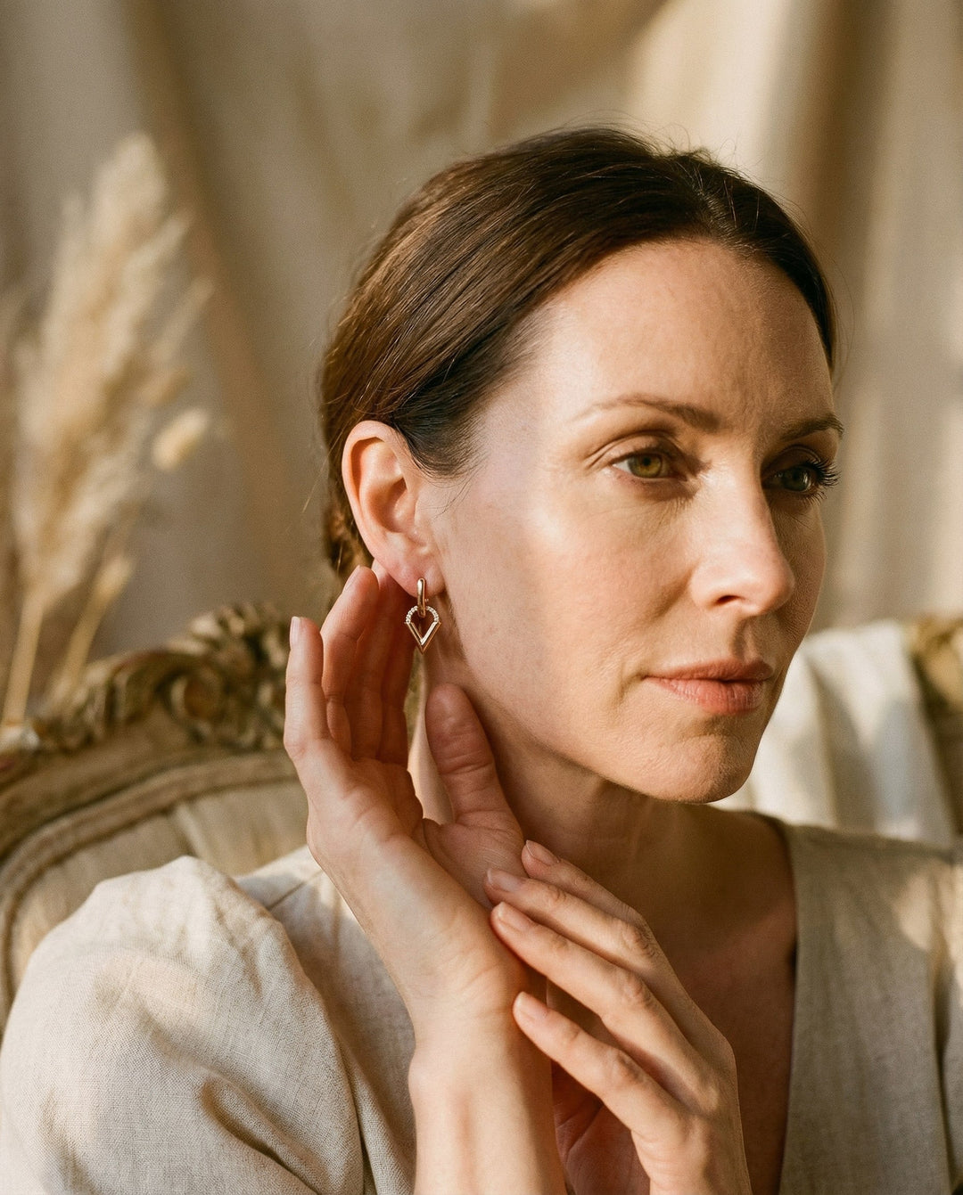 Elegant Gold Triangle Earrings