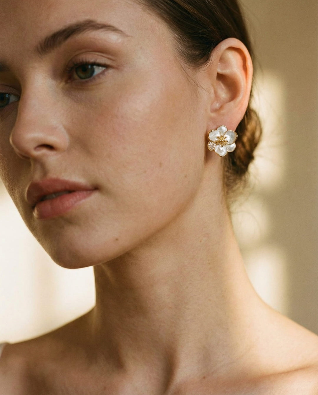 Elegant Gold Petal Earrings