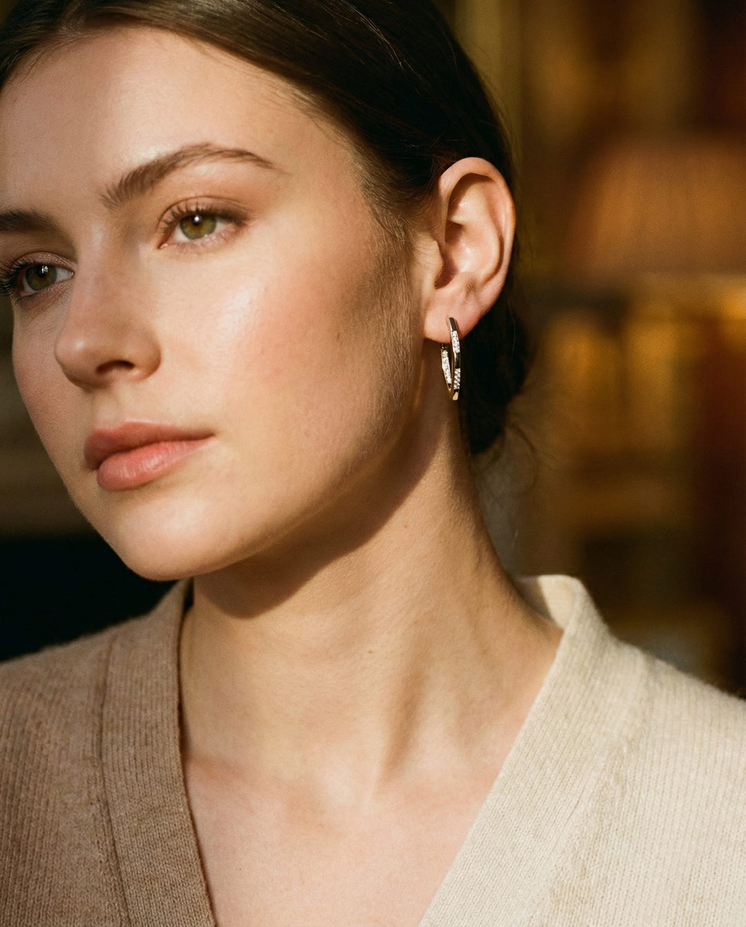 Elegant Gold Cubic Zirconia Earrings