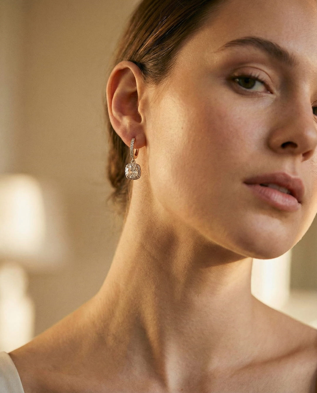 Vintage Silver Cubic Zirconia Earrings