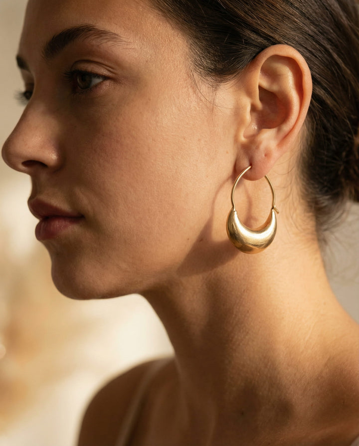 Vintage Gold Basket Earrings