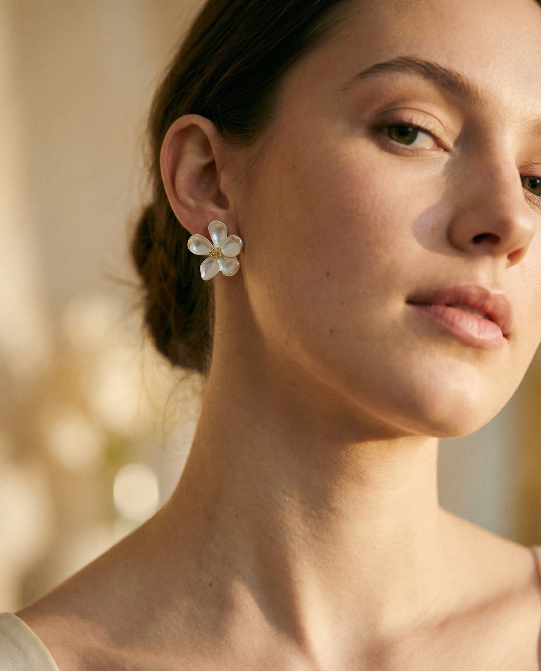 Gold Flower Earrings