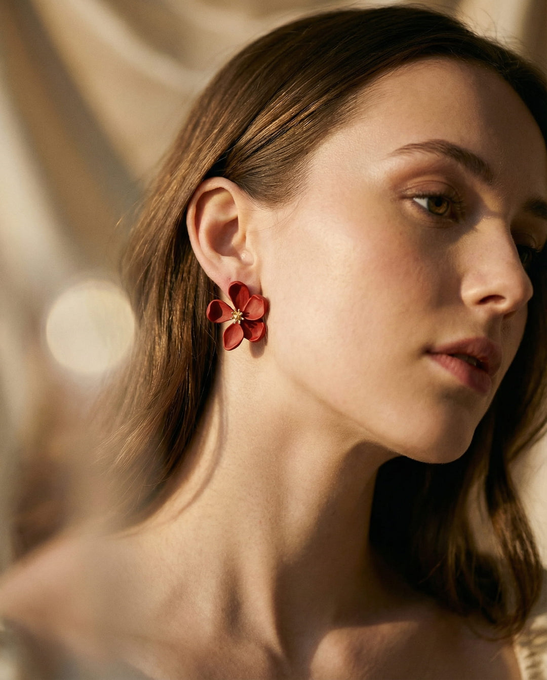 Gold Flower Earrings