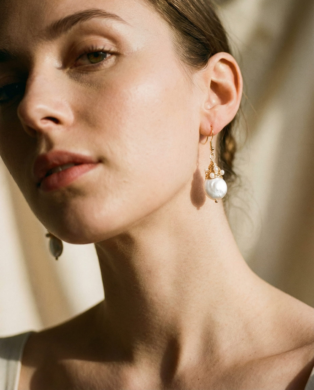 Retro Special Shape Freshwater Pearl Earrings