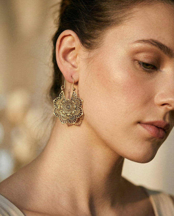 Lotus Mandala Earrings