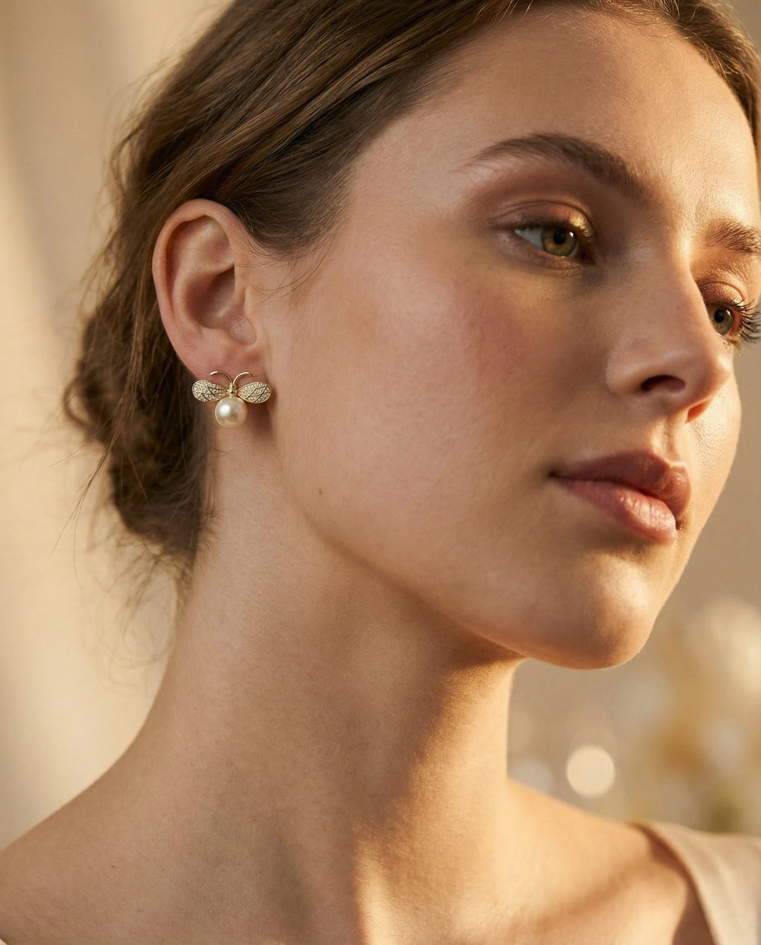 Pearl Dragonfly Earrings