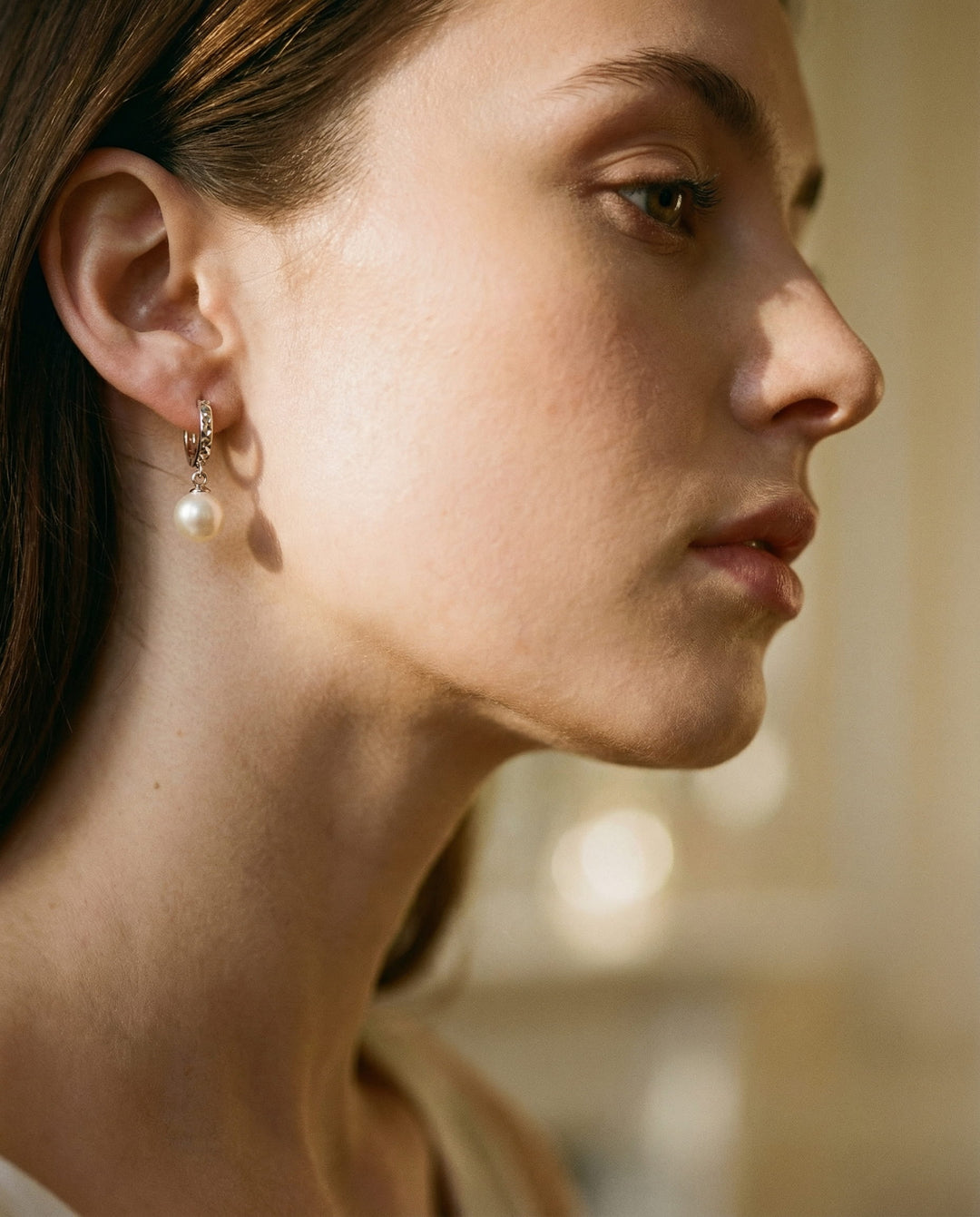 Cubic Zirconia Pearl Earrings