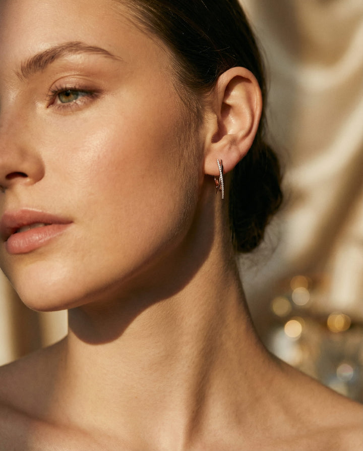 Elegant Gold Cross Earrings