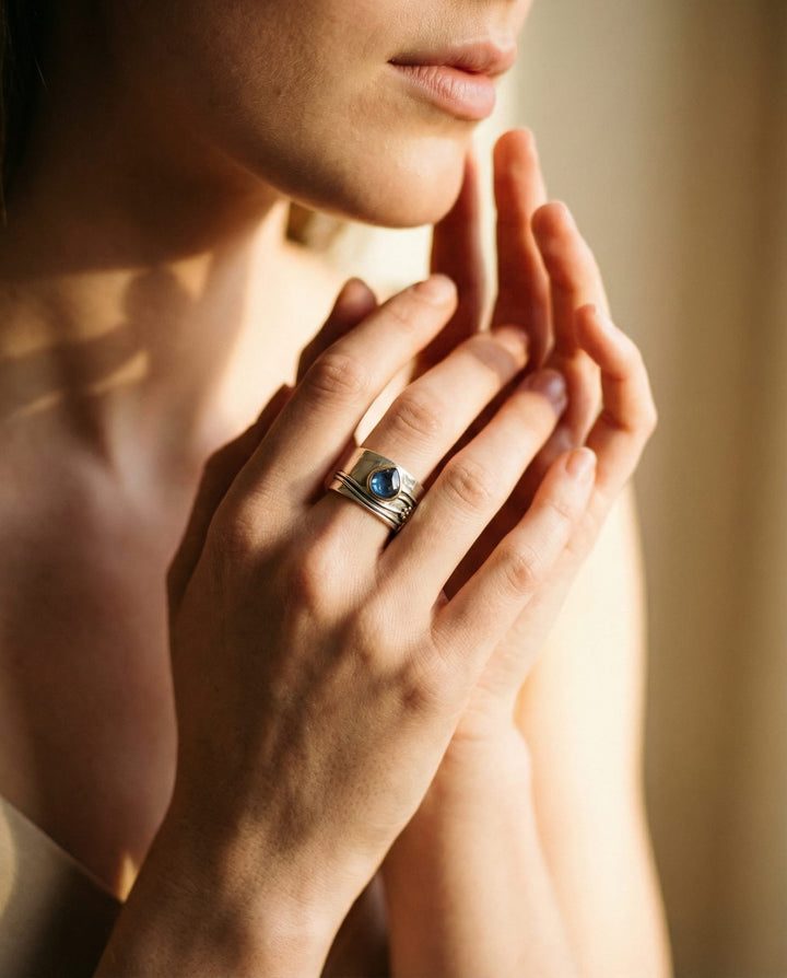 Bohemian Gemstone Meditation Ring