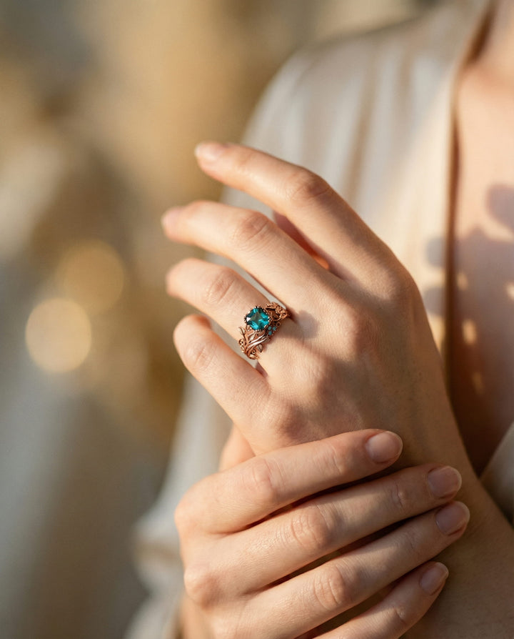 Nature Green Crystal Ring