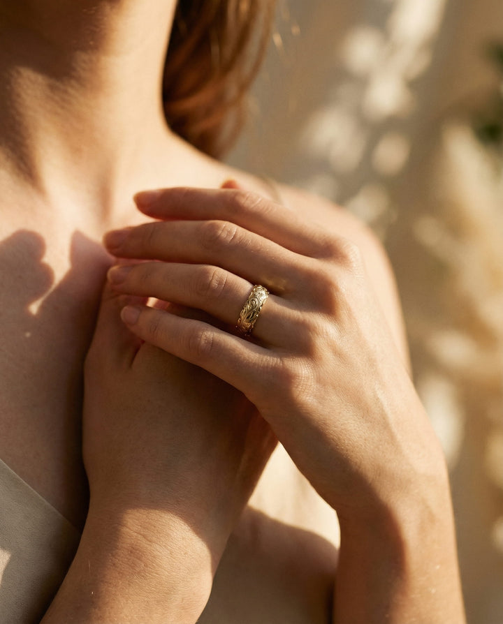 Vintage Gold Flower Ring
