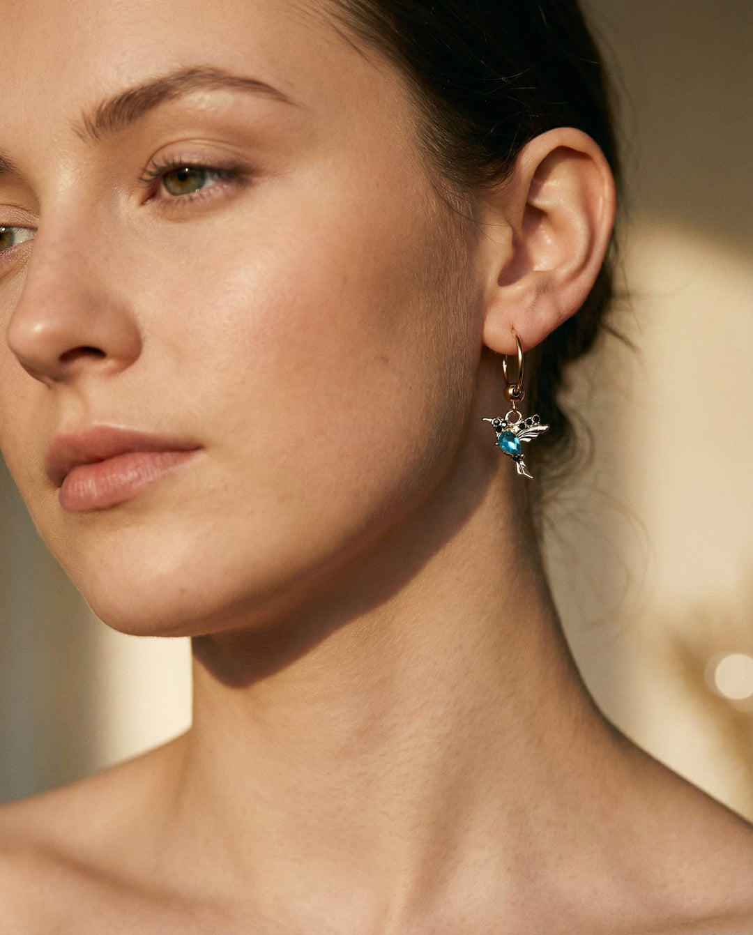 Hummingbird Necklace and Earrings Set