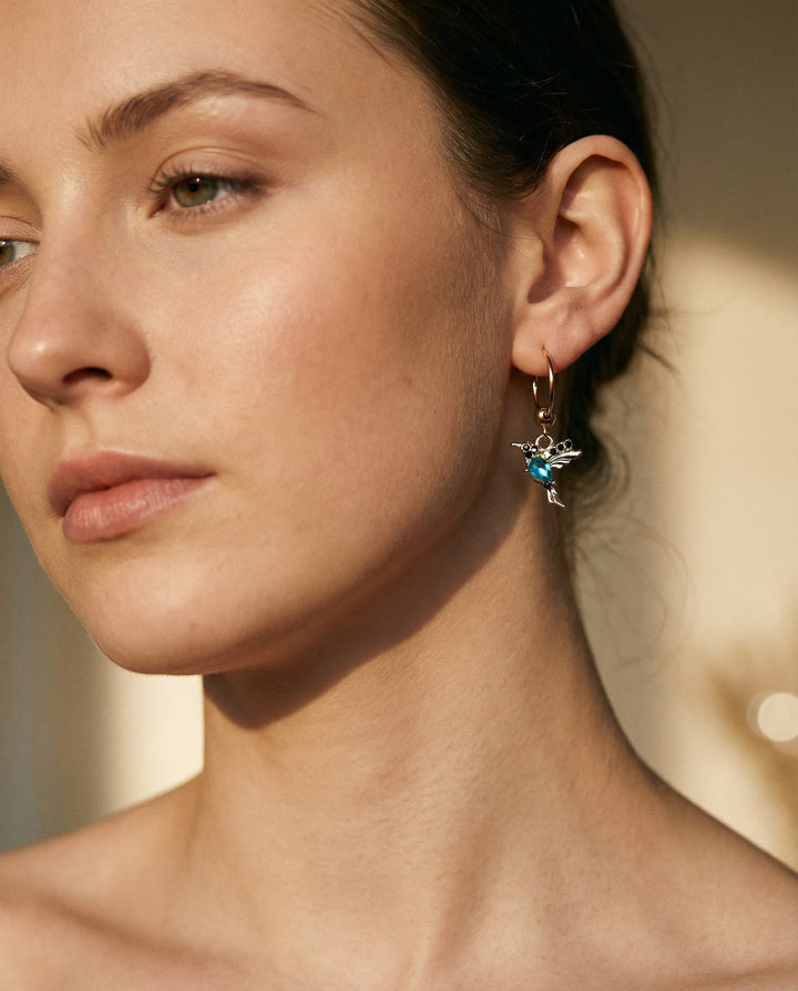 Hummingbird Necklace and Earrings Set