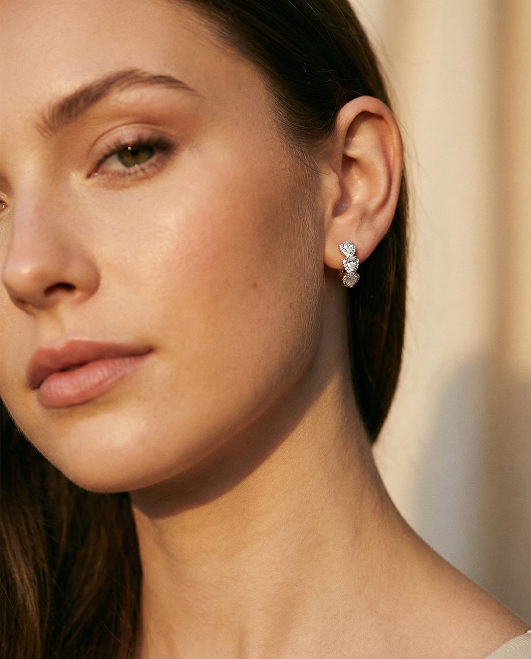 Sparkling Crystal Hoop Earrings