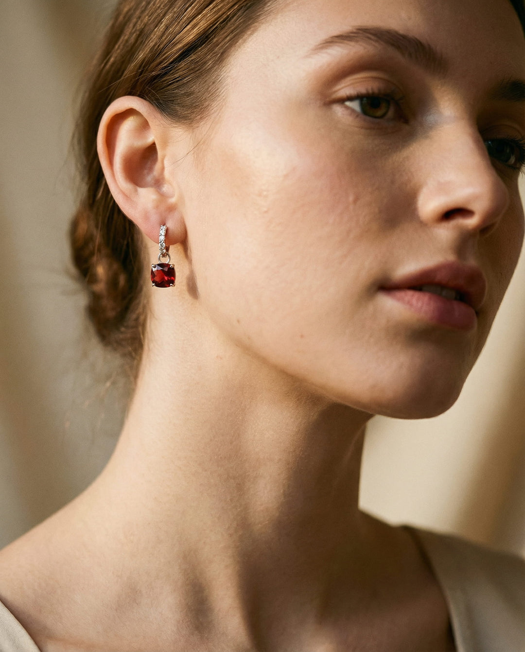 Ruby and Diamond Earrings