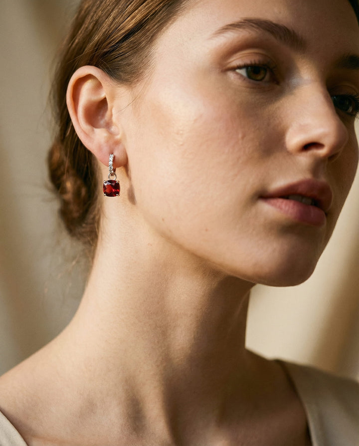 Ruby and Diamond Earrings