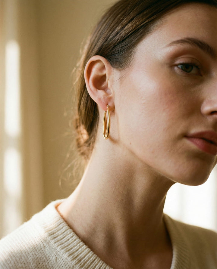 Vintage Gold Hoop Earrings