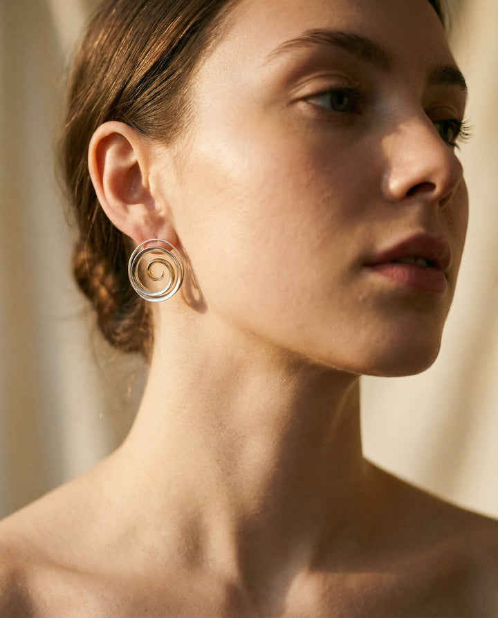 Vintage Spiral Wave Earrings
