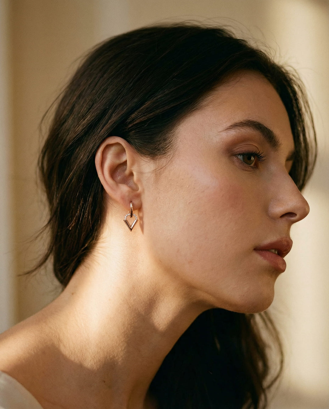 Elegant Gold Triangle Earrings