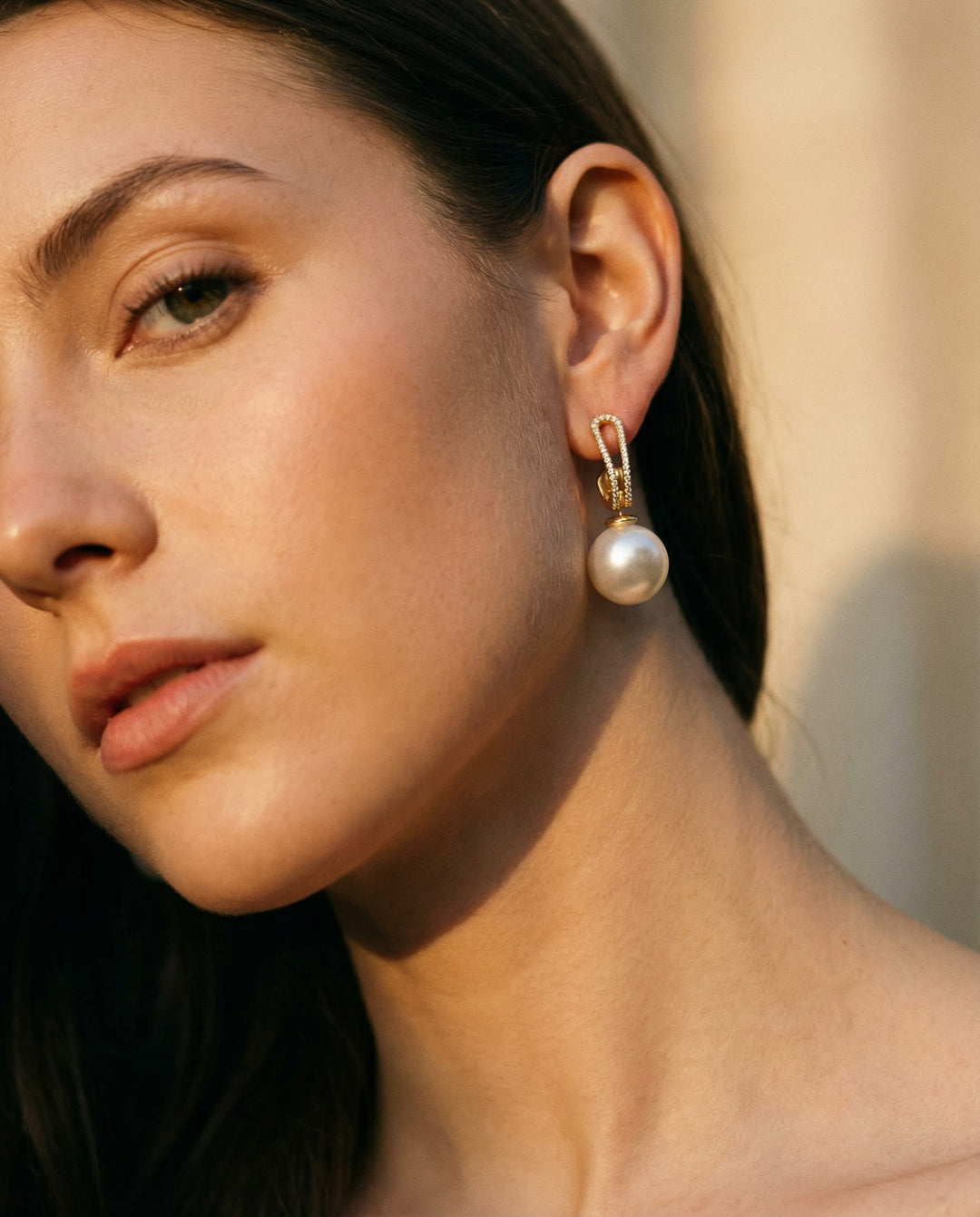 Elegant Pearl Cubic Zirconia Earrings