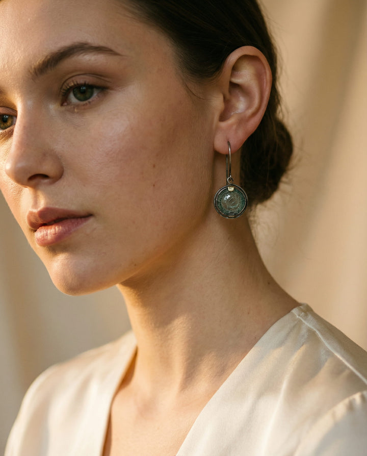 Vintage Ocean Crystal Earrings