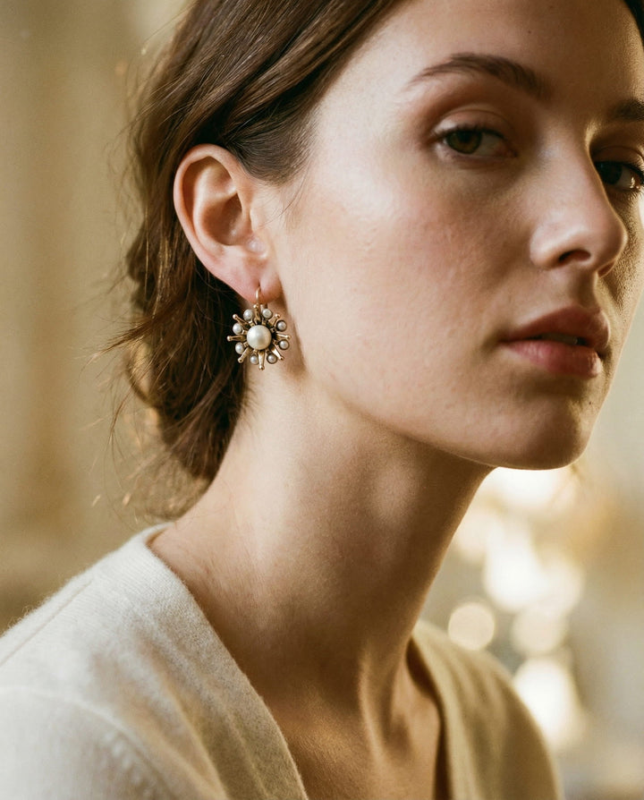 Vintage Starlight Pearl Earrings