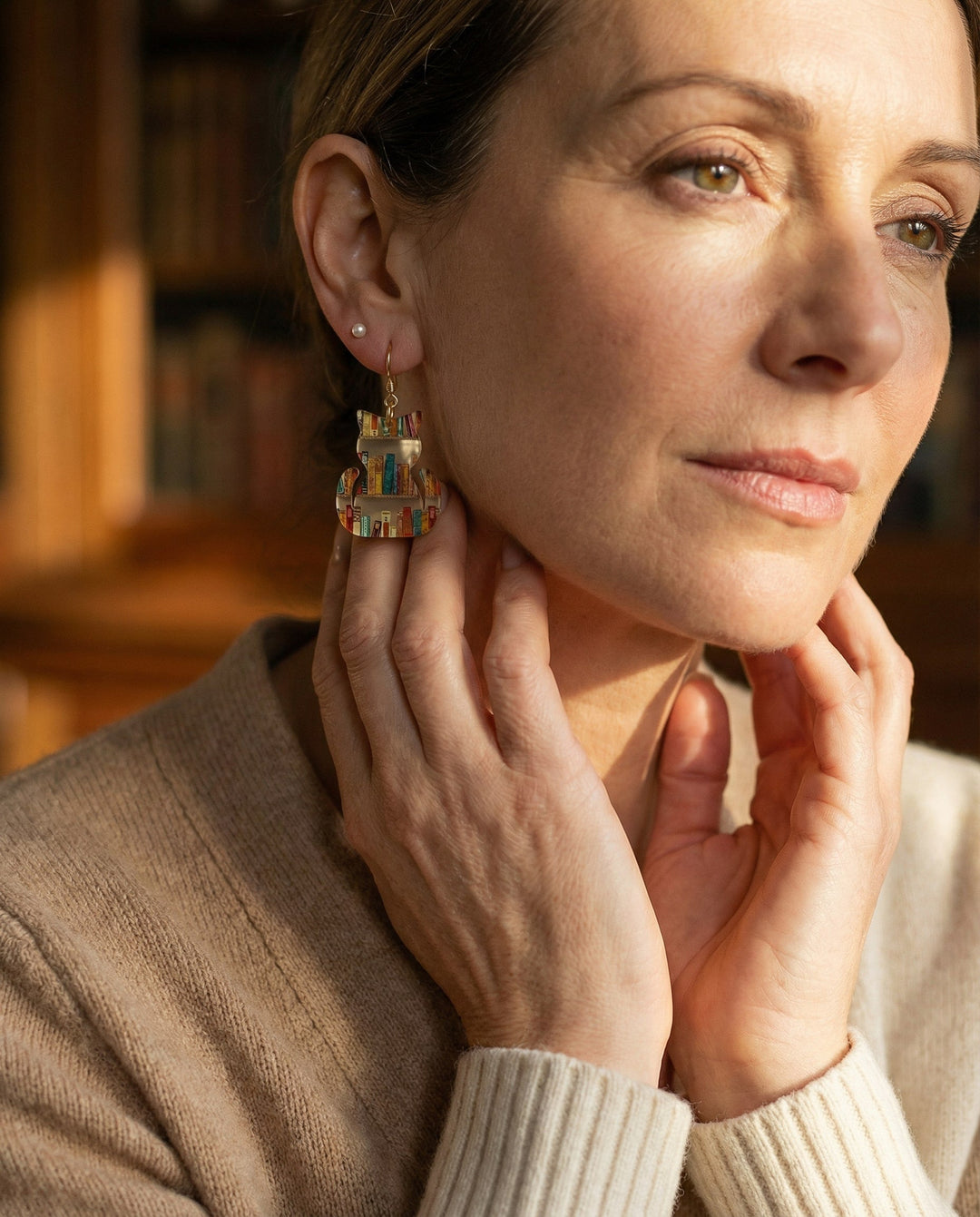 Vintage Multicoloured Kitten Earrings