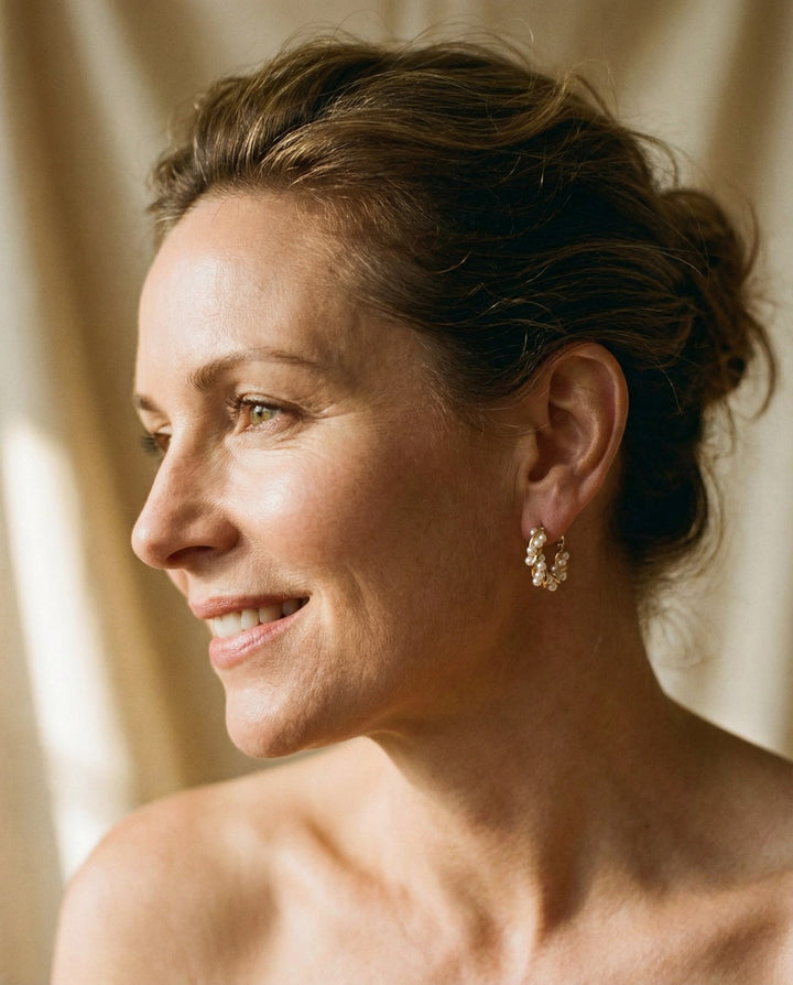 Elegant Round Pearl Earrings