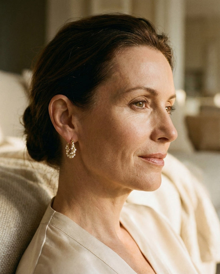 Elegant Round Pearl Earrings