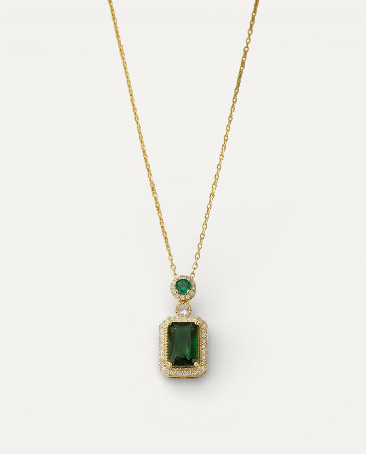 Greta Emerald Stone Necklace