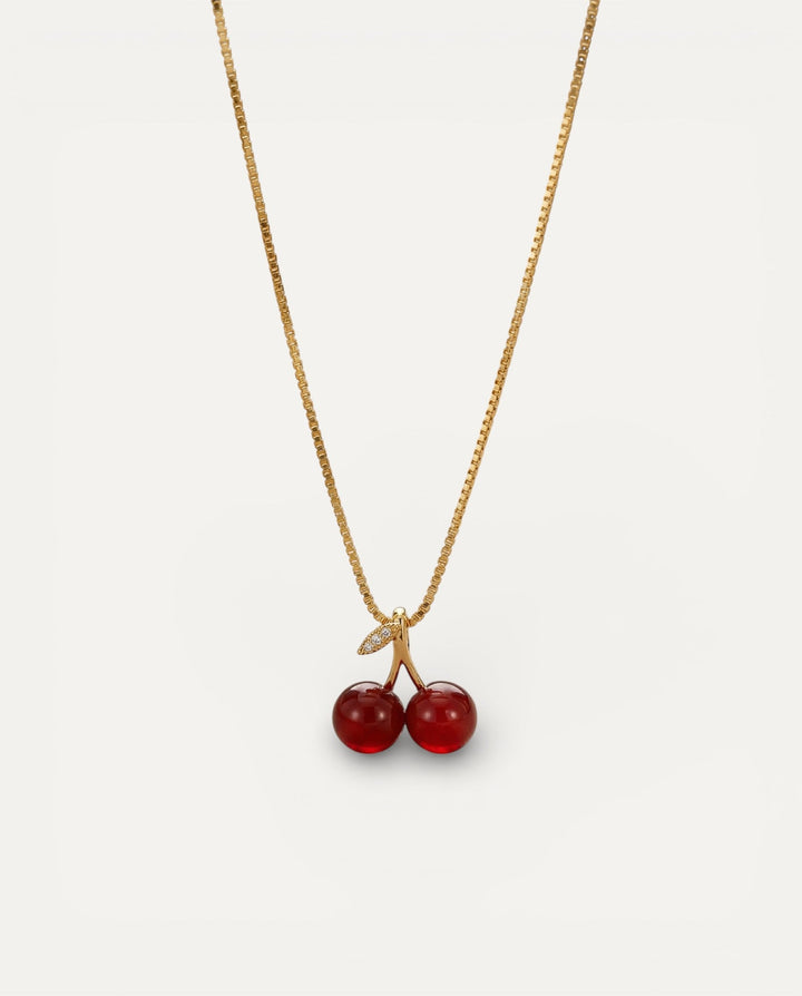 Gold Cherry Necklace