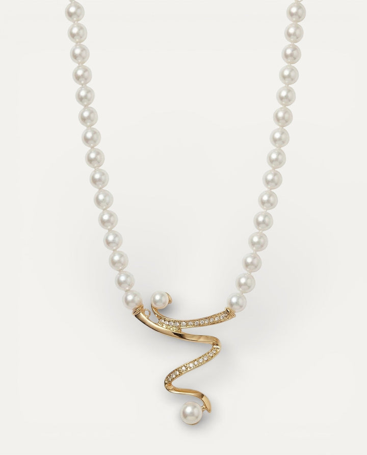 Natural Pearl Necklace + Earrings Set