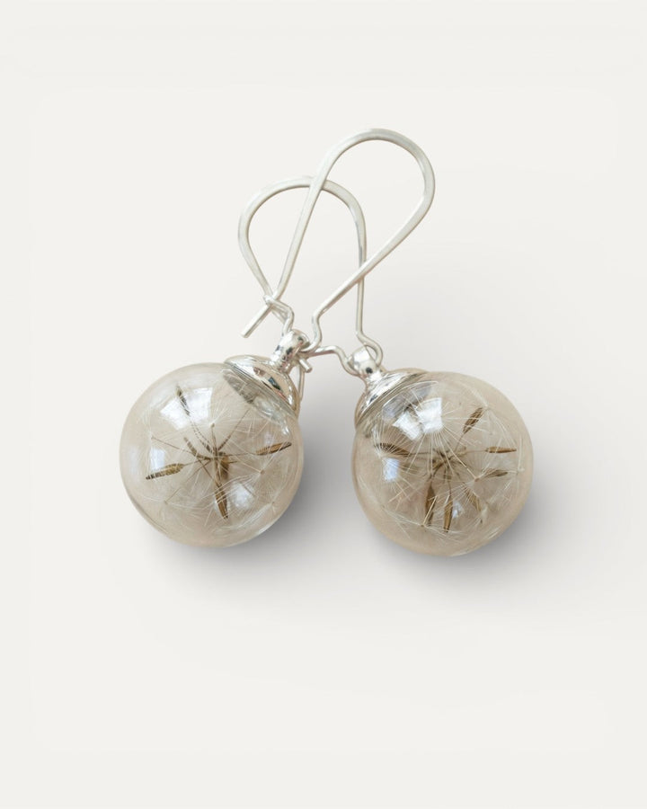 Silver Dandelion Earrings