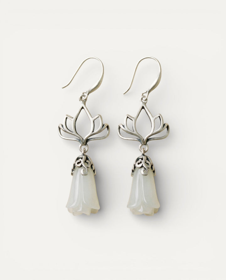 Vintage White Opal Earrings