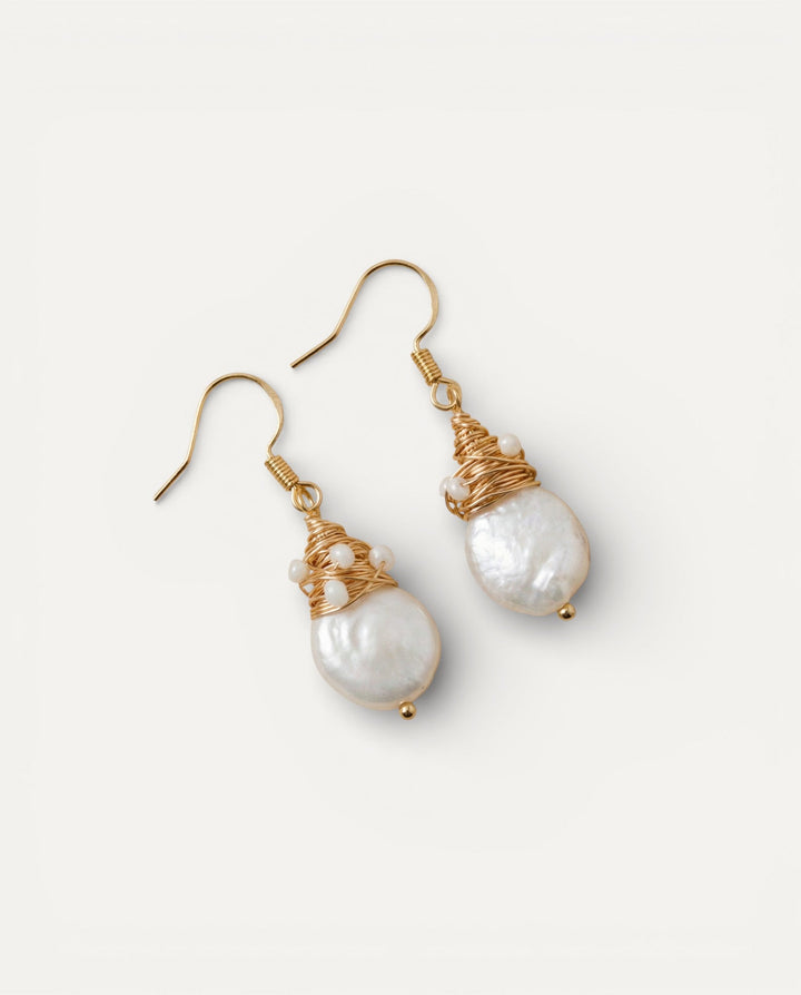 Retro Special Shape Freshwater Pearl Earrings