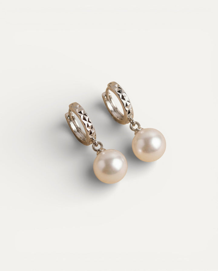 Cubic Zirconia Pearl Earrings