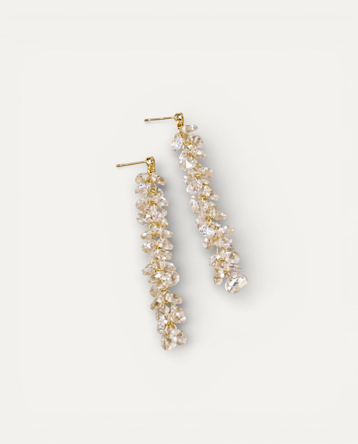 Gold Cubic Zirconia Drop Earrings