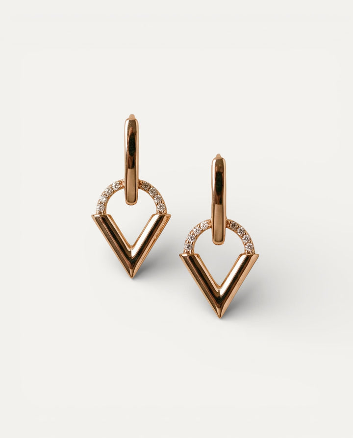 Elegant Gold Triangle Earrings