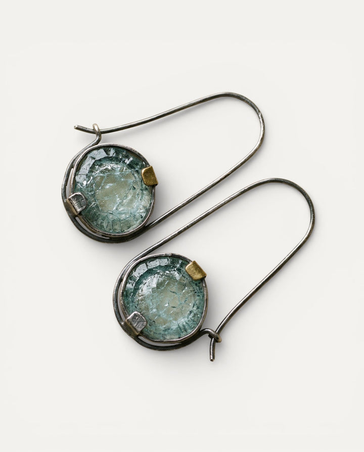 Vintage Ocean Crystal Earrings