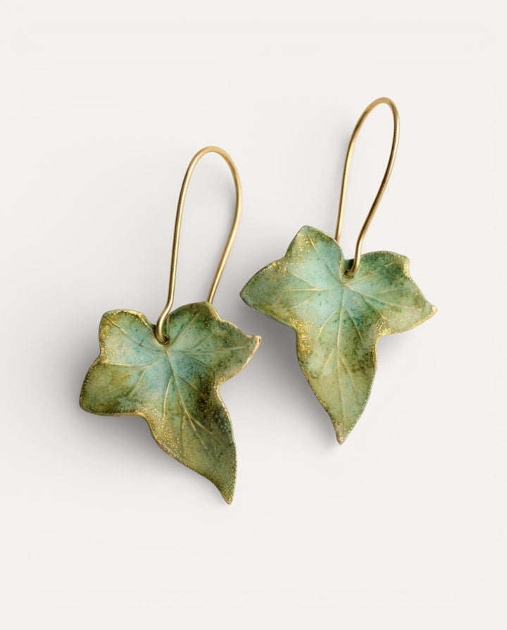 Green Leaf Earrings