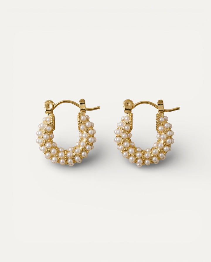 Gold Pearl Earrings