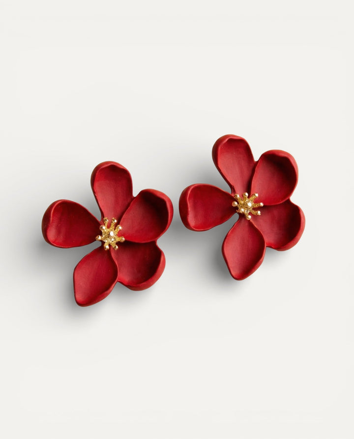 Gold Flower Earrings
