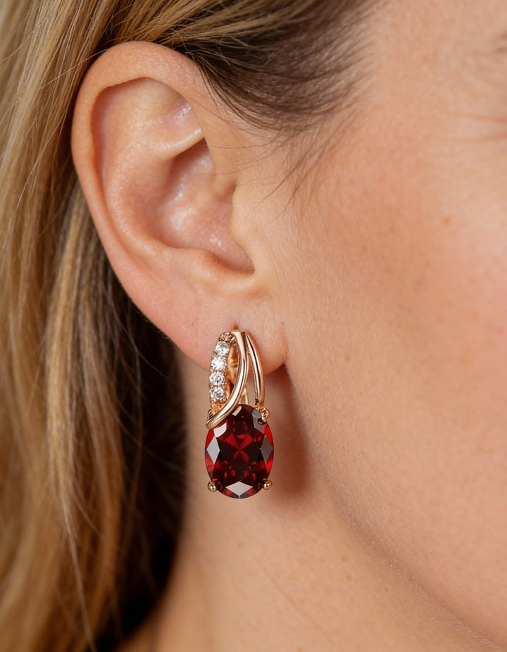 Veressa Ruberine Gold Earrings