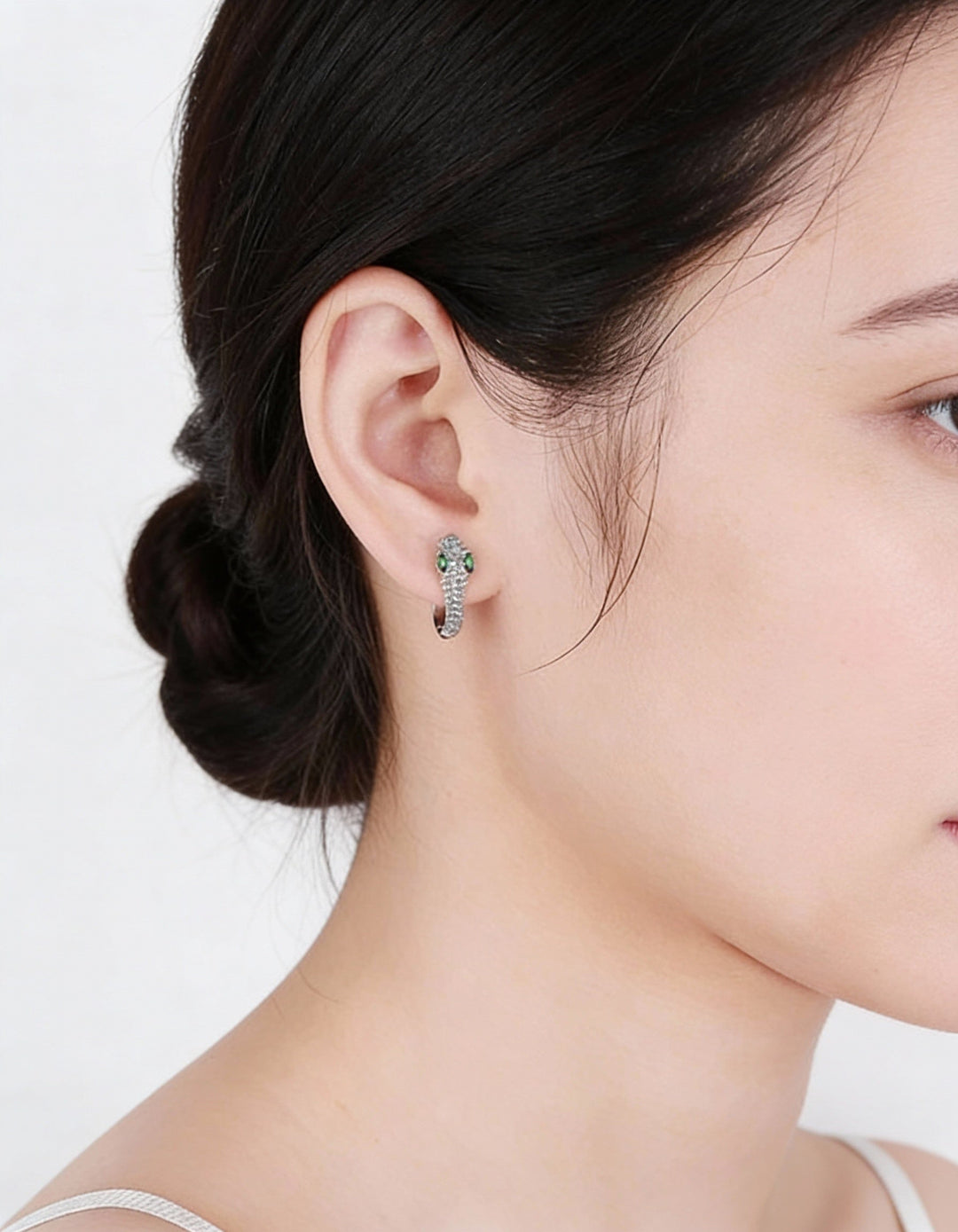 Silver Snake Earrings