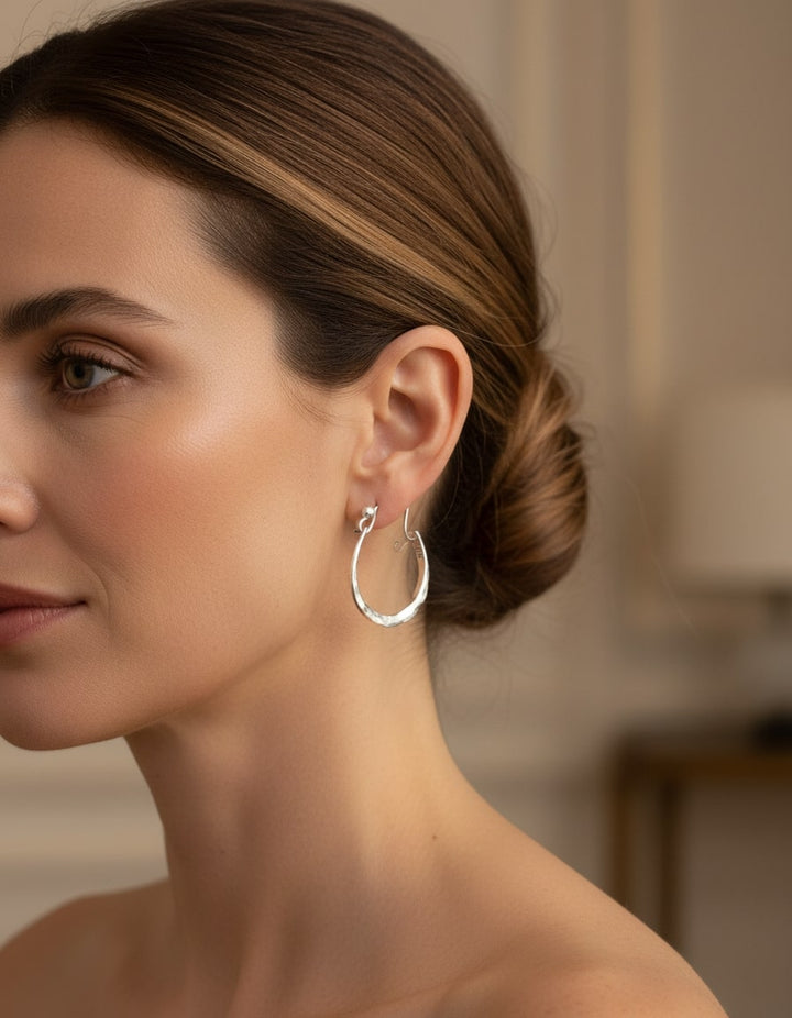 Vintage Silver Hoops