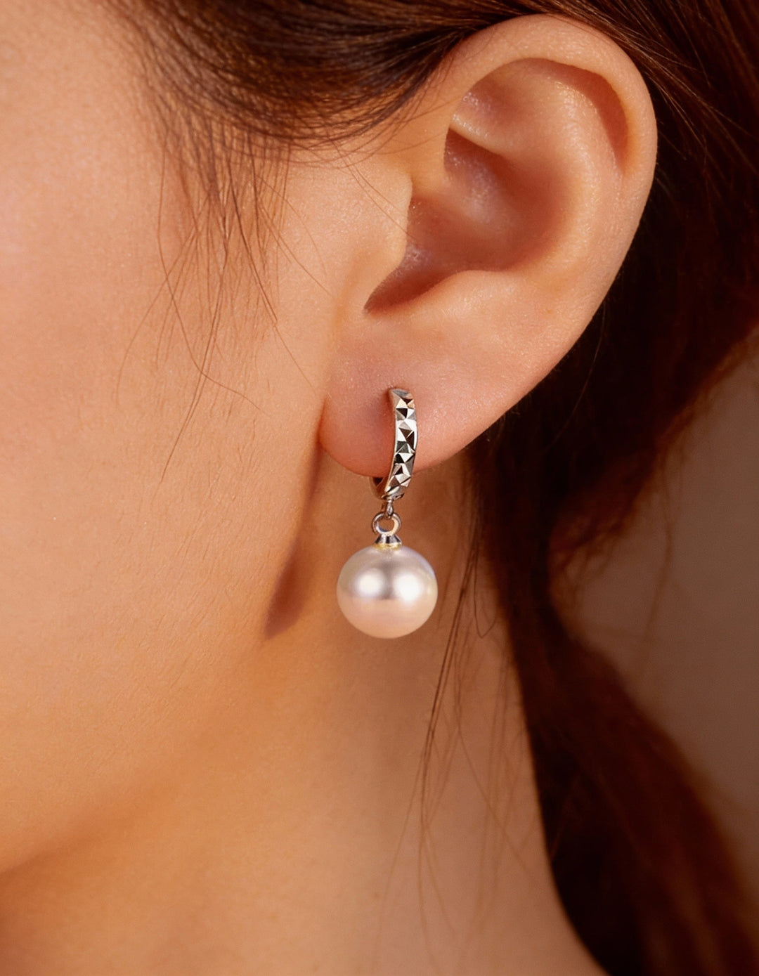 Cubic Zirconia Pearl Earrings