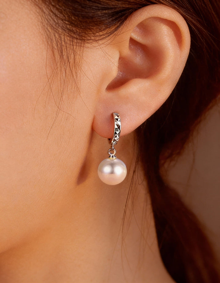 Cubic Zirconia Pearl Earrings