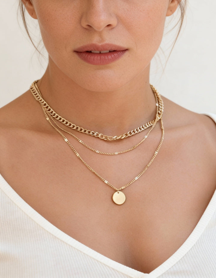 Gold and Silver Plated Necklace