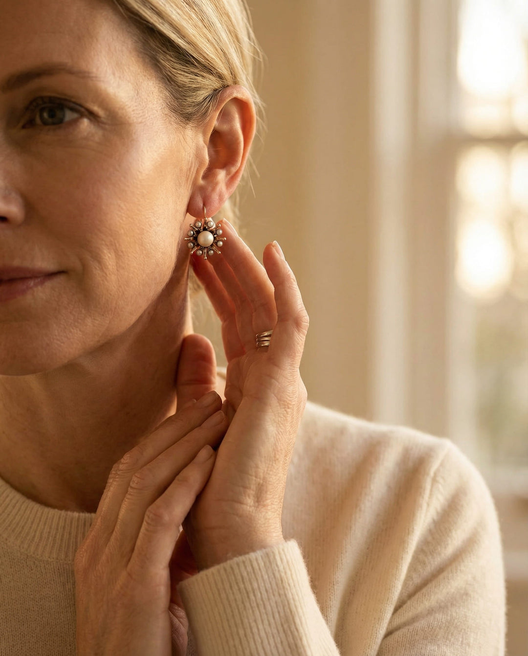 Vintage Starlight Pearl Earrings